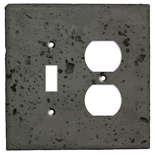 Charcoal Stone Toggle / Duplex Outlet Cover Plate - Wallplatesonline.com