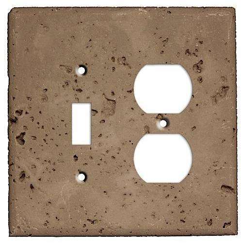 Cocoa Stone Toggle / Duplex Outlet Cover Plate