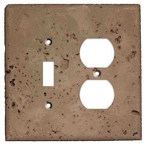Cocoa Stone Toggle / Duplex Outlet Cover Plate - Wallplatesonline.com