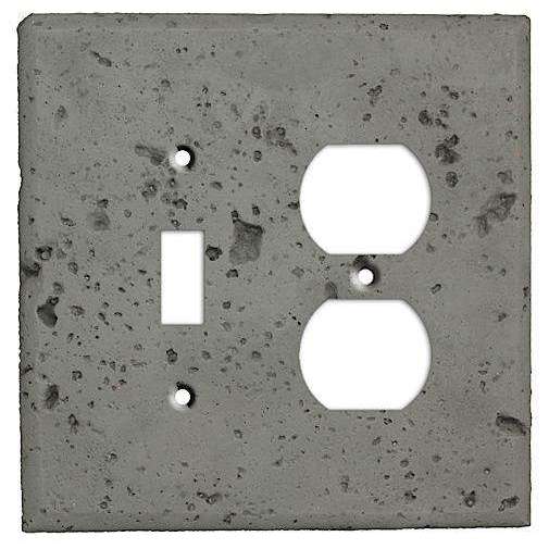 Gray Stone Toggle / Duplex Outlet Cover Plate - Wallplatesonline.com