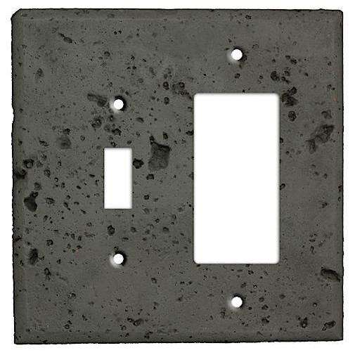 Charcoal Stone Toggle / Rocker Cover Plate - Wallplatesonline.com