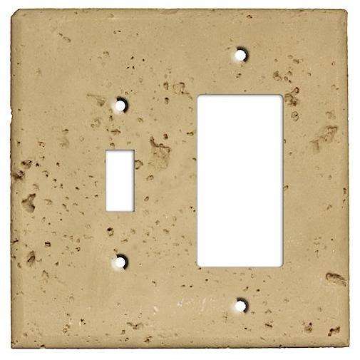 Khaki Stone Toggle / Rocker Cover Plate
