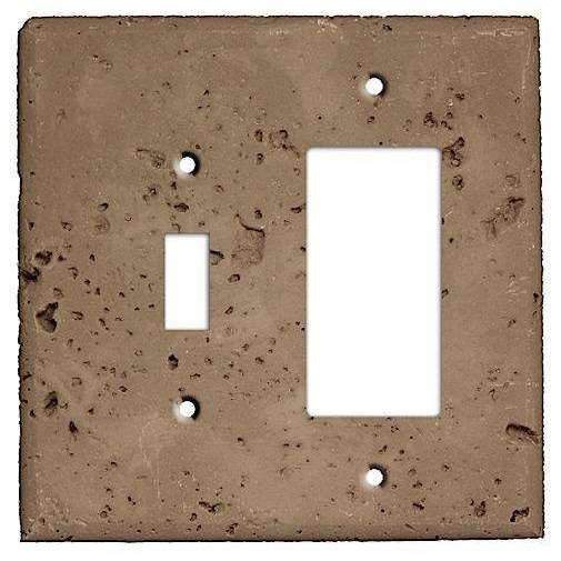 Cocoa Stone Toggle / Rocker Cover Plate