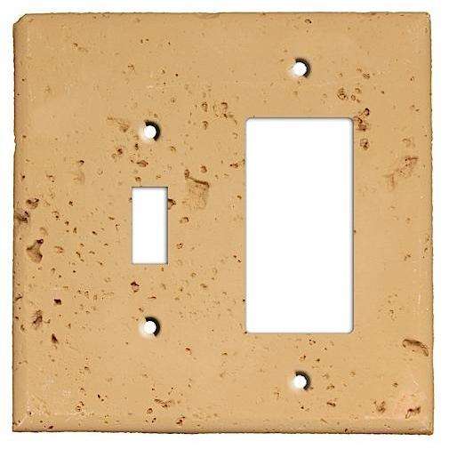 Caramel Stone Toggle / Rocker Cover Plate