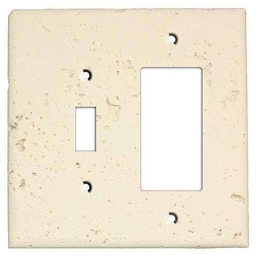 Bone Stone Toggle / Rocker Cover Plate