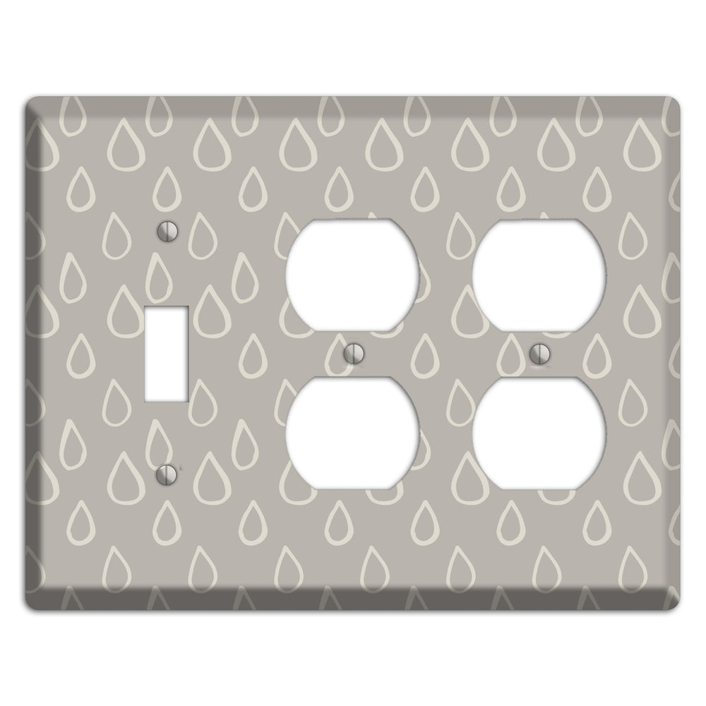 Simple Scandanavian Style N Toggle / 2 Duplex Wallplate