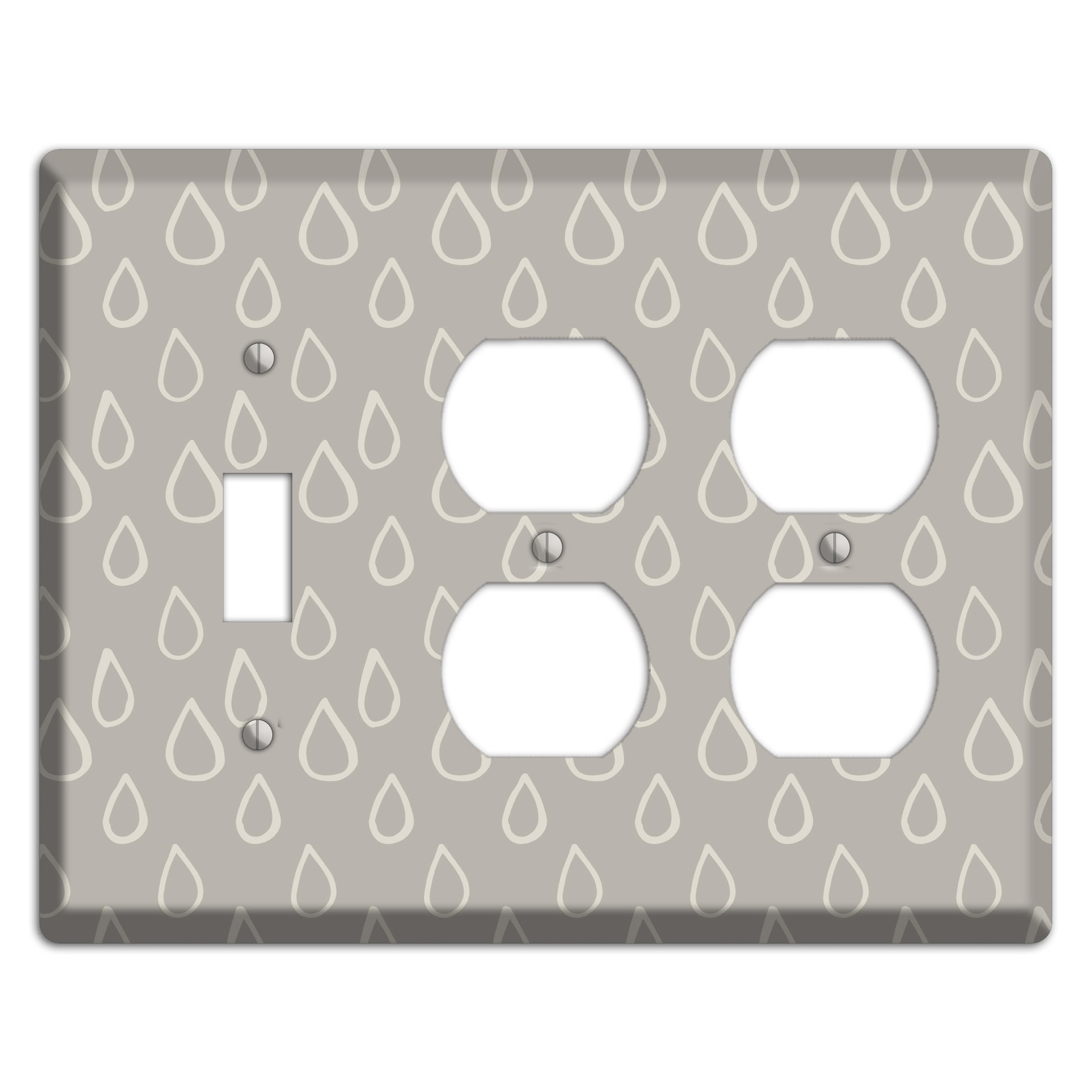 Simple Scandanavian Style N Toggle / 2 Duplex Wallplate