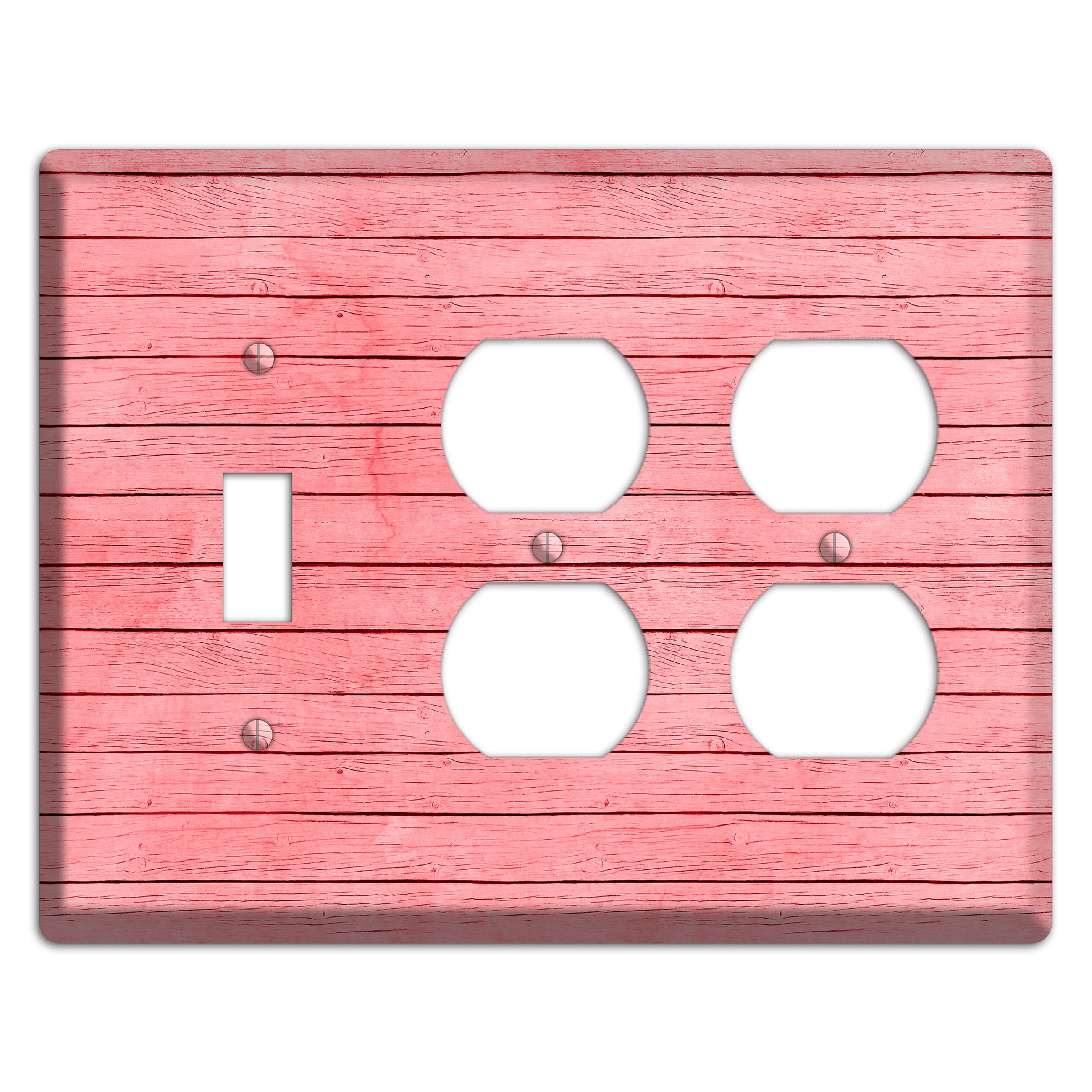 Sea Pink Soft Coral Toggle / 2 Duplex Wallplate