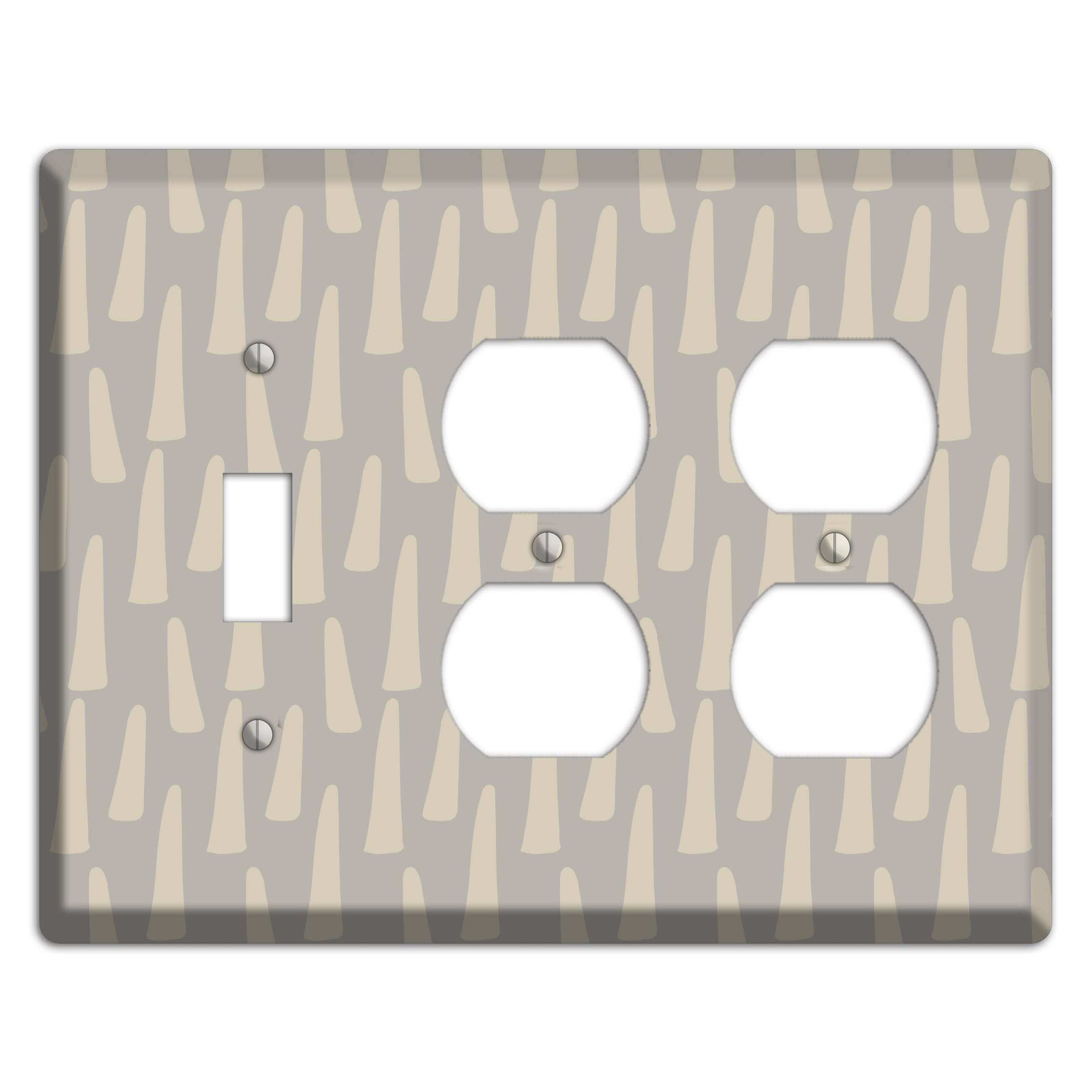 Simple Scandanavian Style HH Toggle / 2 Duplex Wallplate