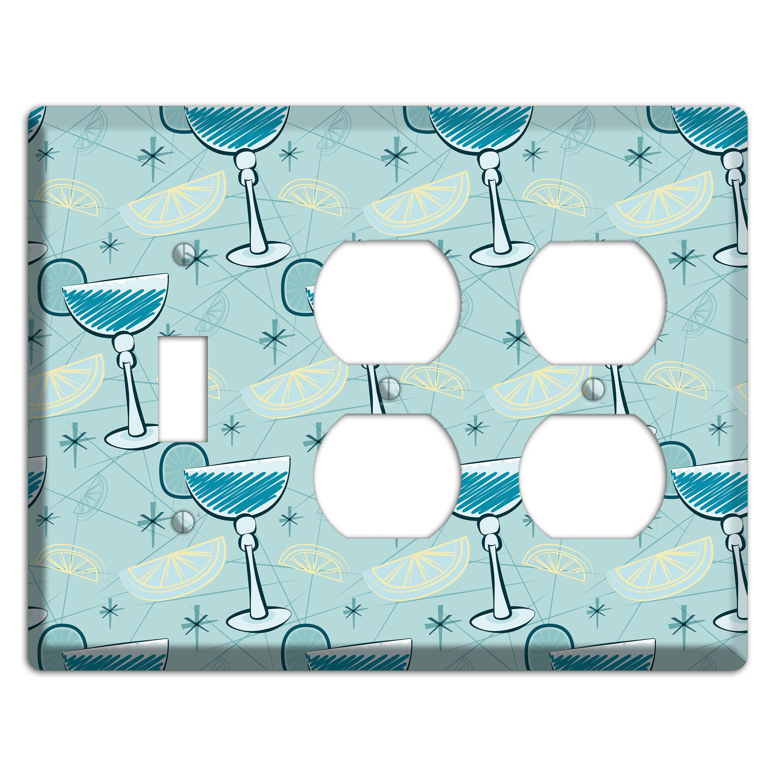 Cocktails Toggle / 2 Duplex Wallplate
