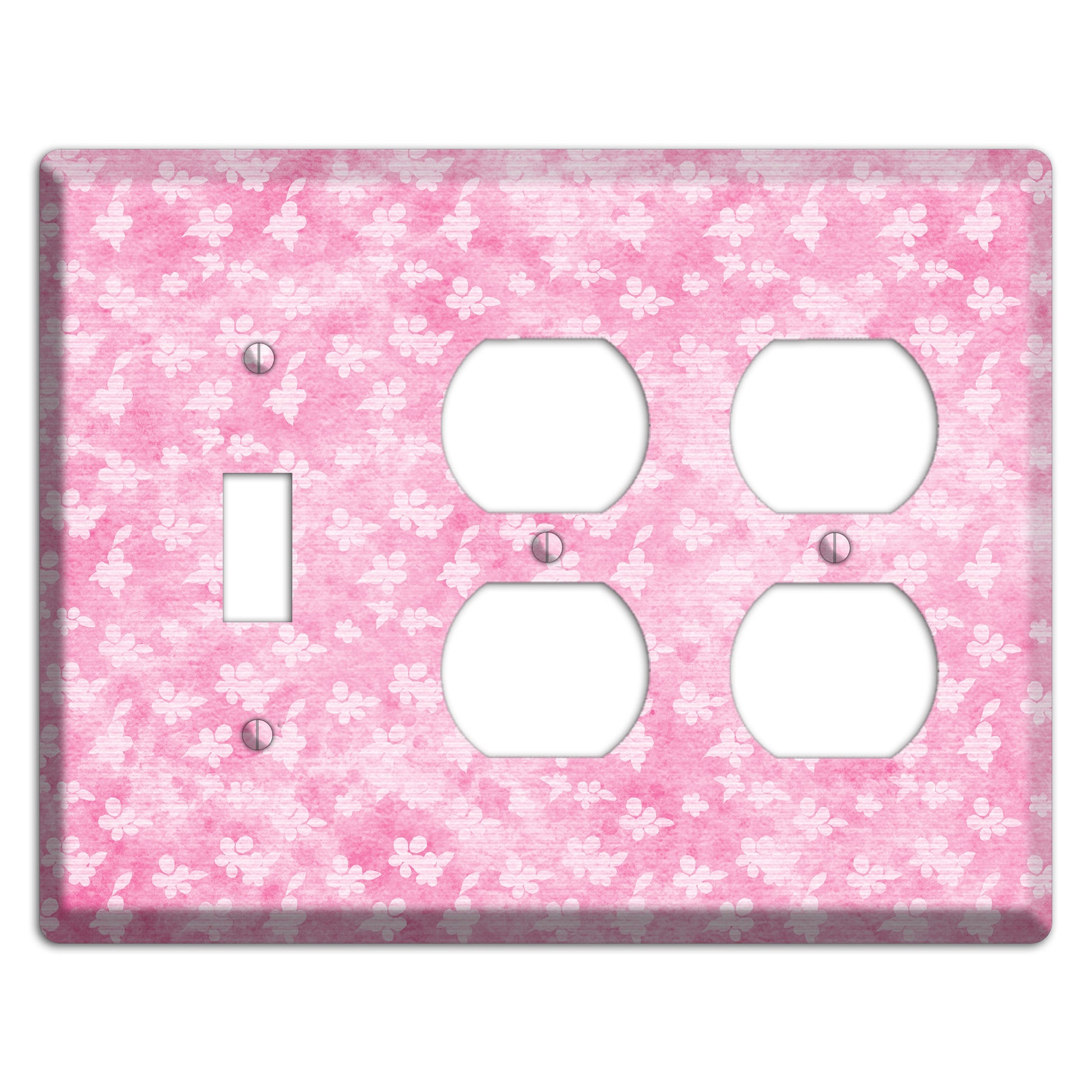 Cupid Pink Texture Toggle / 2 Duplex Wallplate