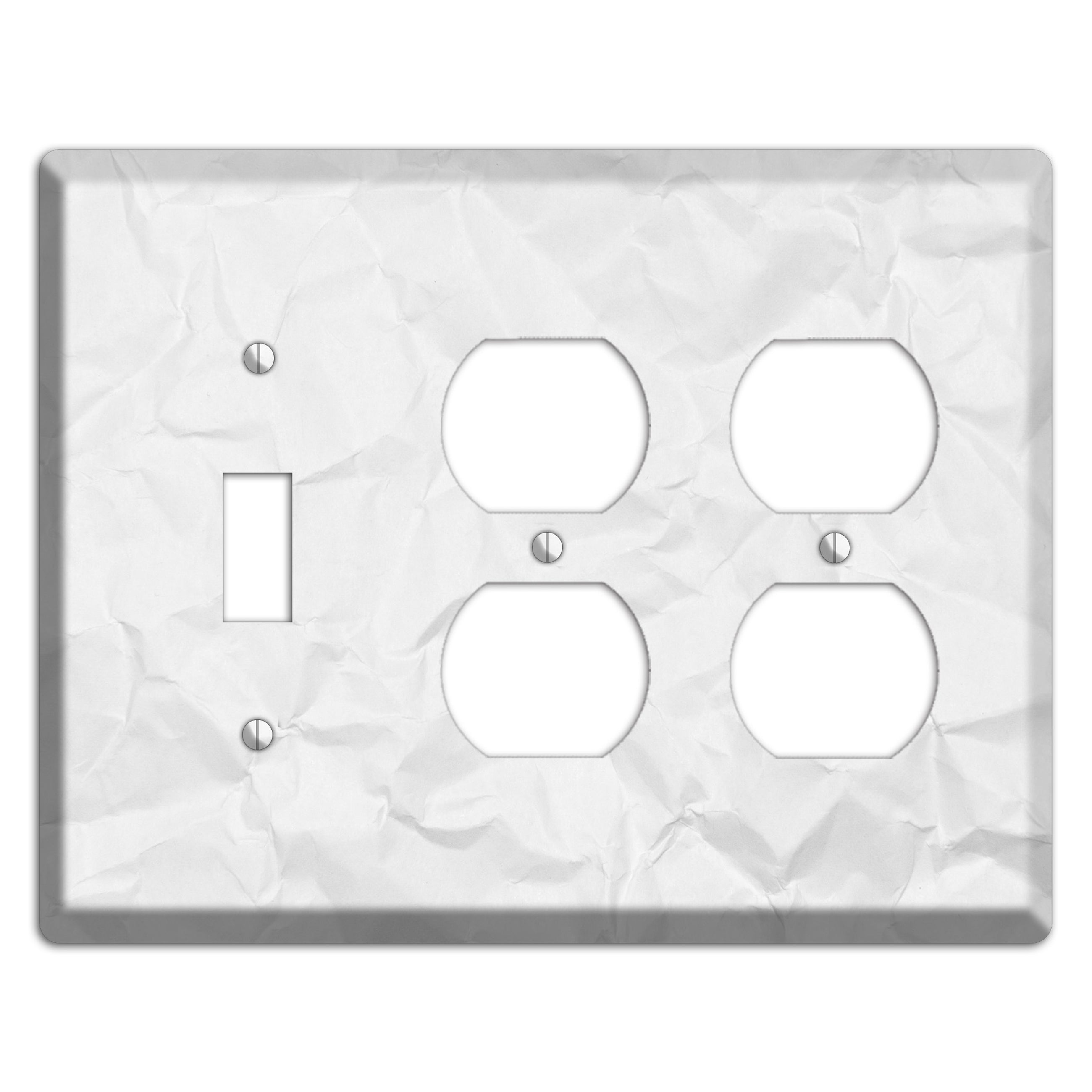 Gallery Crinkled Paper Toggle / 2 Duplex Wallplate