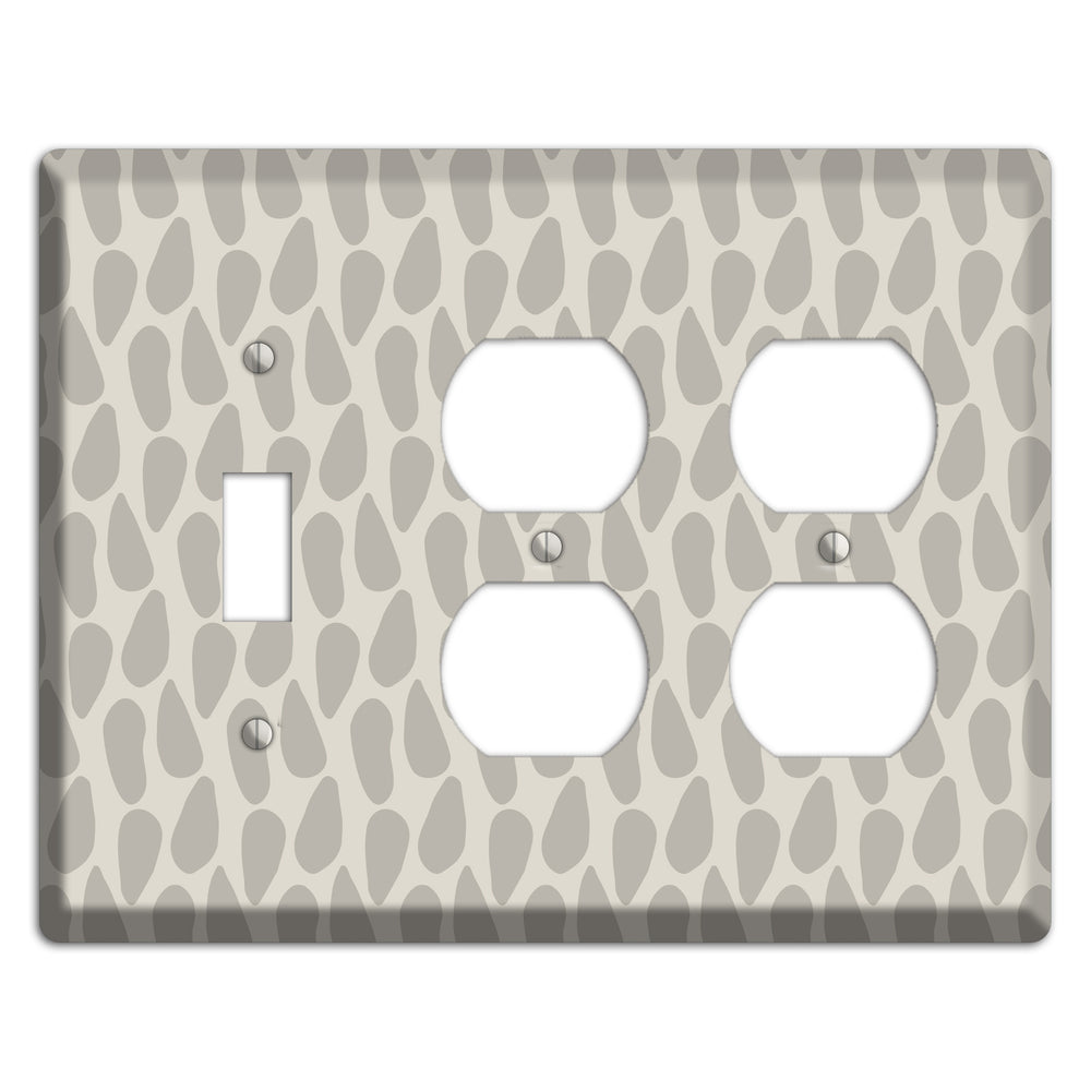 Simple Scandanavian Style DD Toggle / 2 Duplex Wallplate