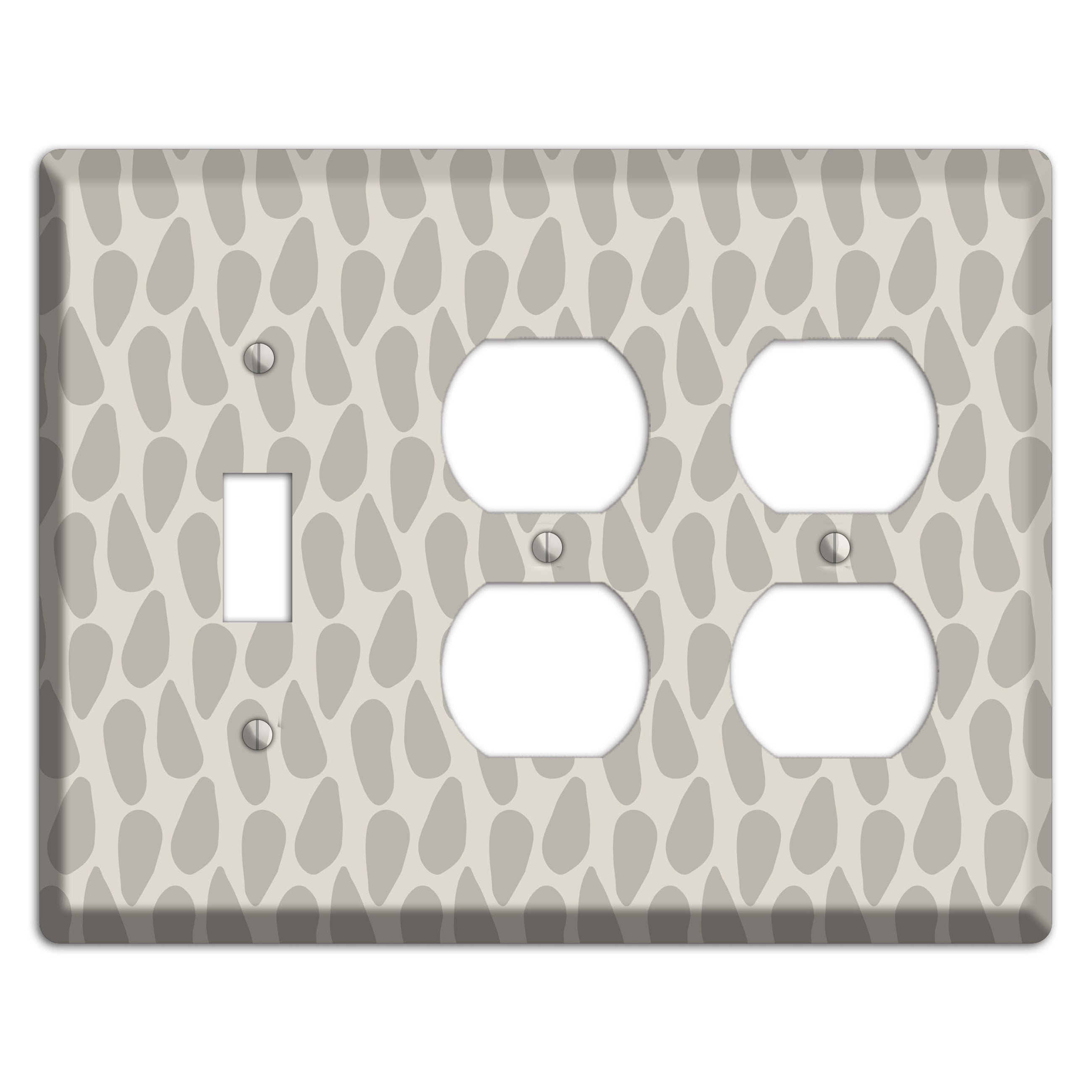 Simple Scandanavian Style DD Toggle / 2 Duplex Wallplate