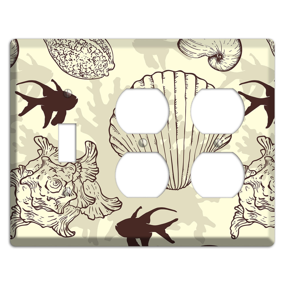 Shells 4 Toggle / 2 Duplex Wallplate