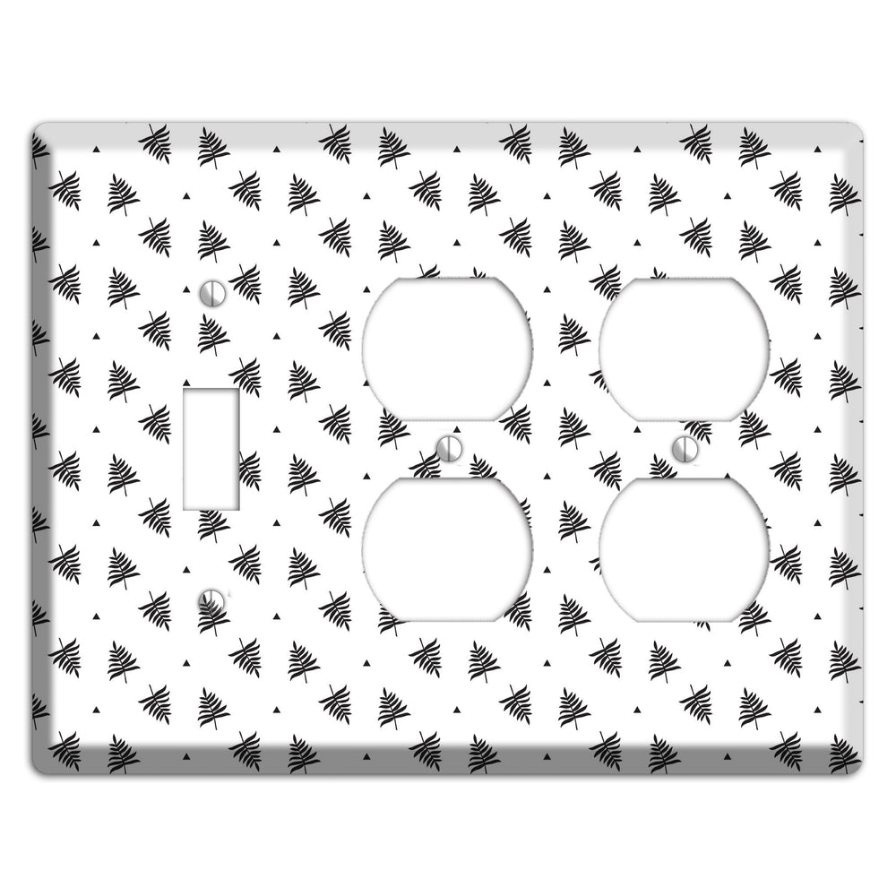 Leaves Style L Toggle / 2 Duplex Wallplate