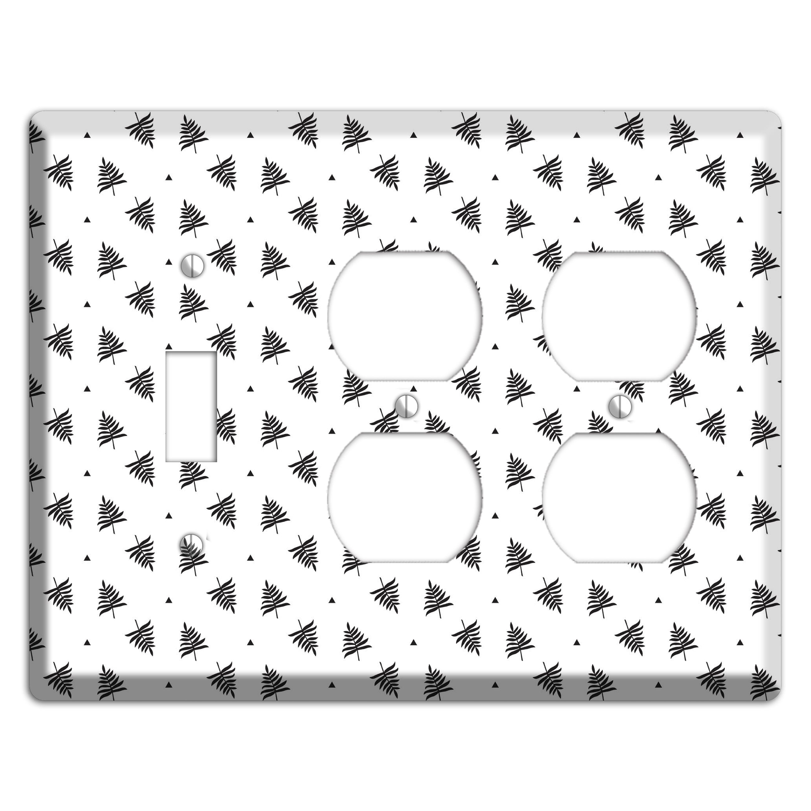 Leaves Style L Toggle / 2 Duplex Wallplate