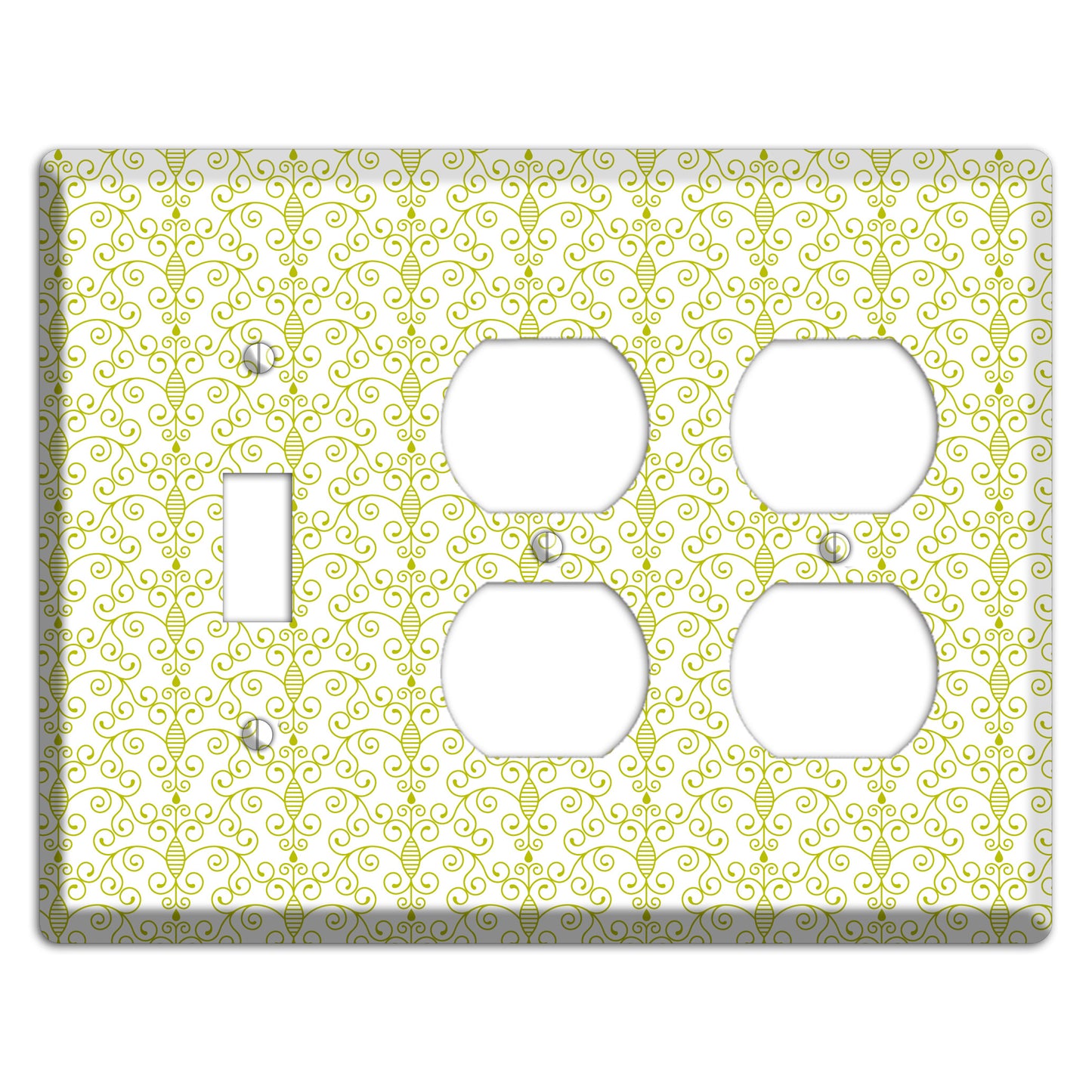 Olive Toile Half Drop Toggle / 2 Duplex Wallplate