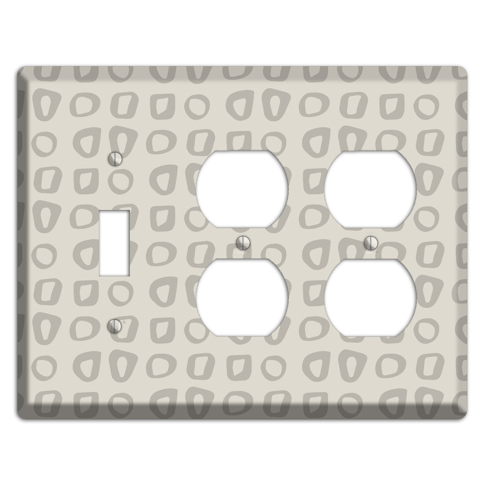 Simple Scandanavian Style V Toggle / 2 Duplex Wallplate