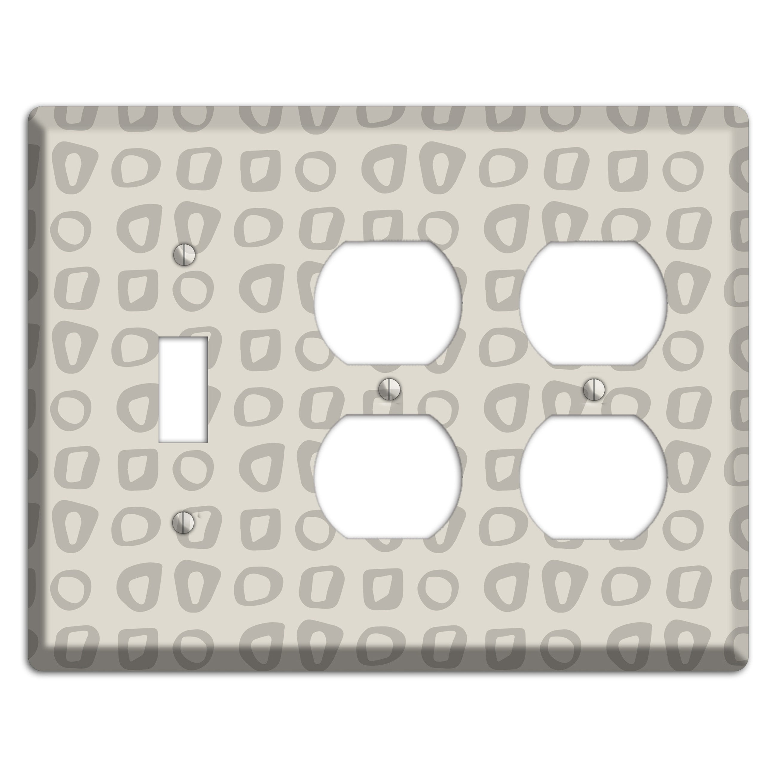 Simple Scandanavian Style V Toggle / 2 Duplex Wallplate