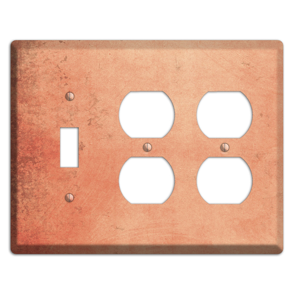 Tonys pink Vintage Grunge Toggle / 2 Duplex Wallplate