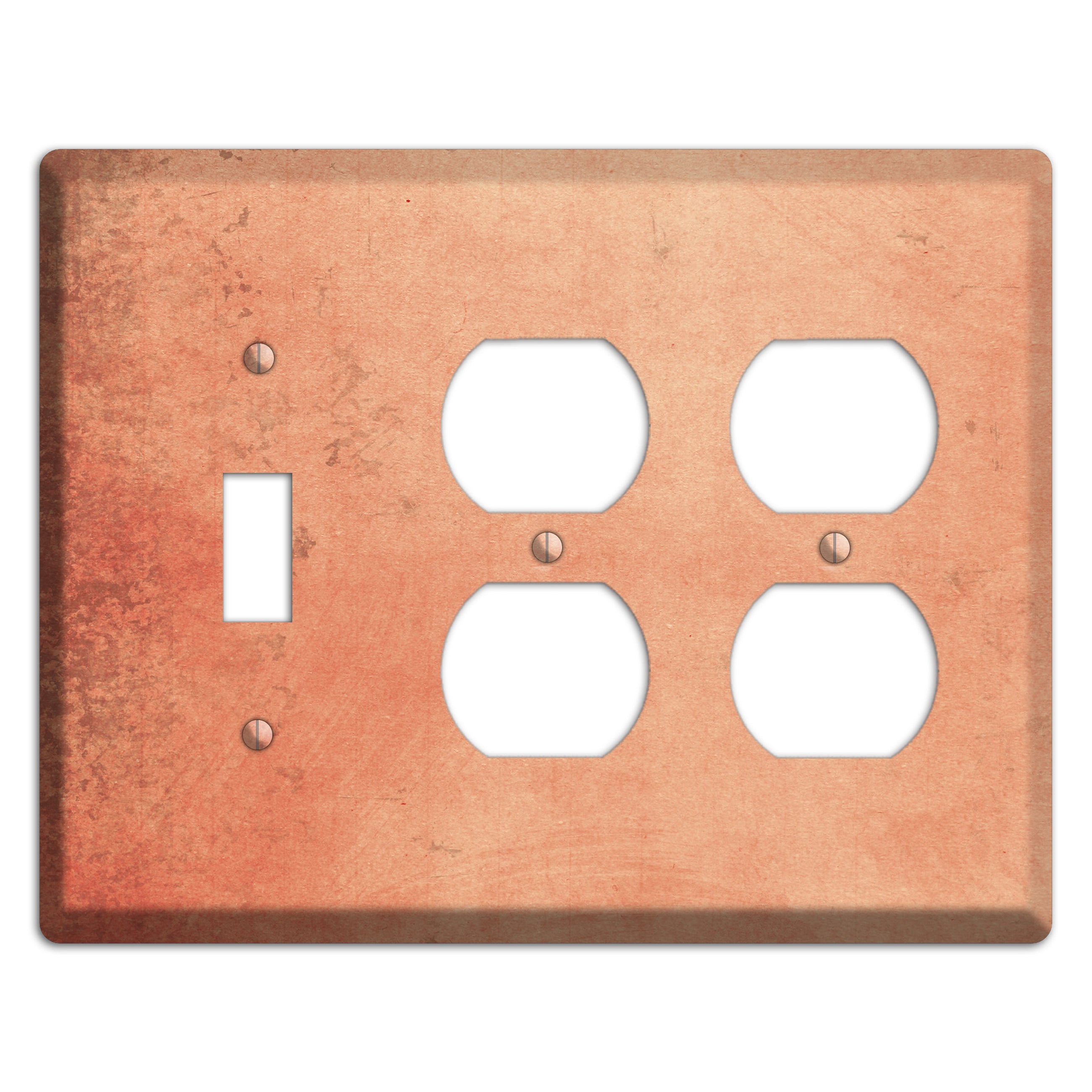 Tonys pink Vintage Grunge Toggle / 2 Duplex Wallplate