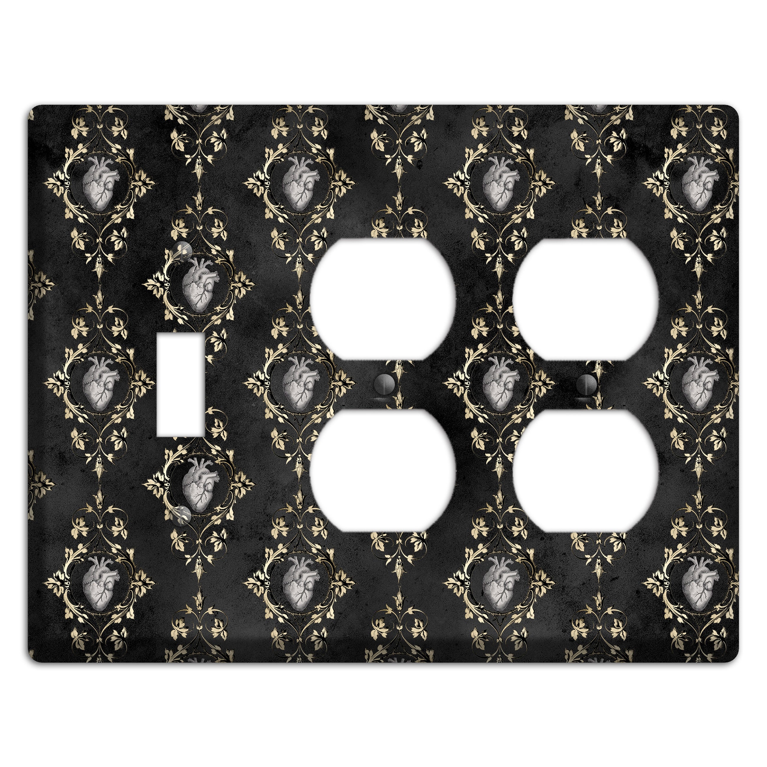 Edgar Allen Poe Tell-Tale Heart Toggle / 2 Duplex Wallplate