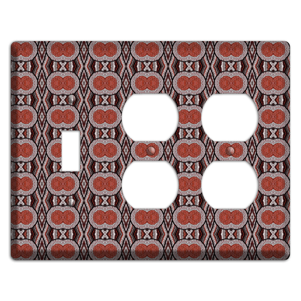 Red Tapestry Toggle / 2 Duplex Wallplate