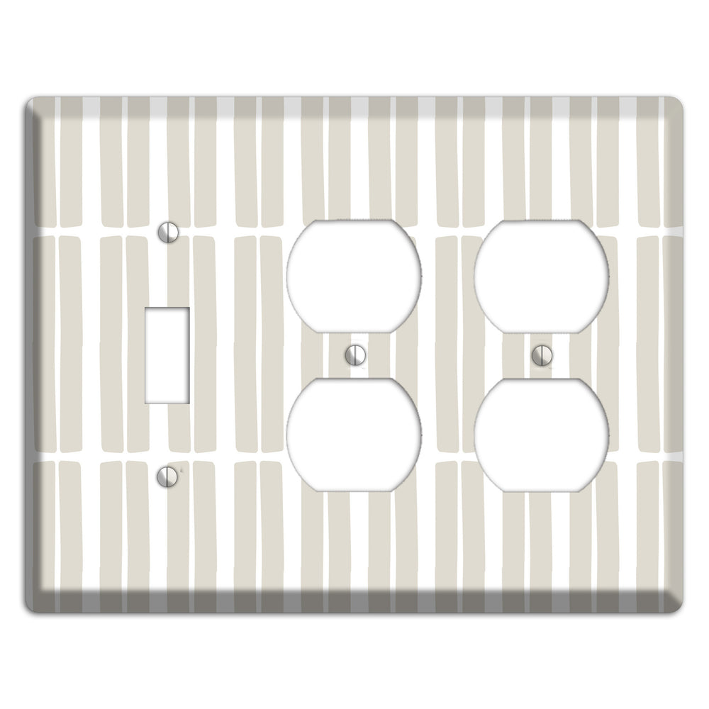 Simple Scandanavian Style FF Toggle / 2 Duplex Wallplate