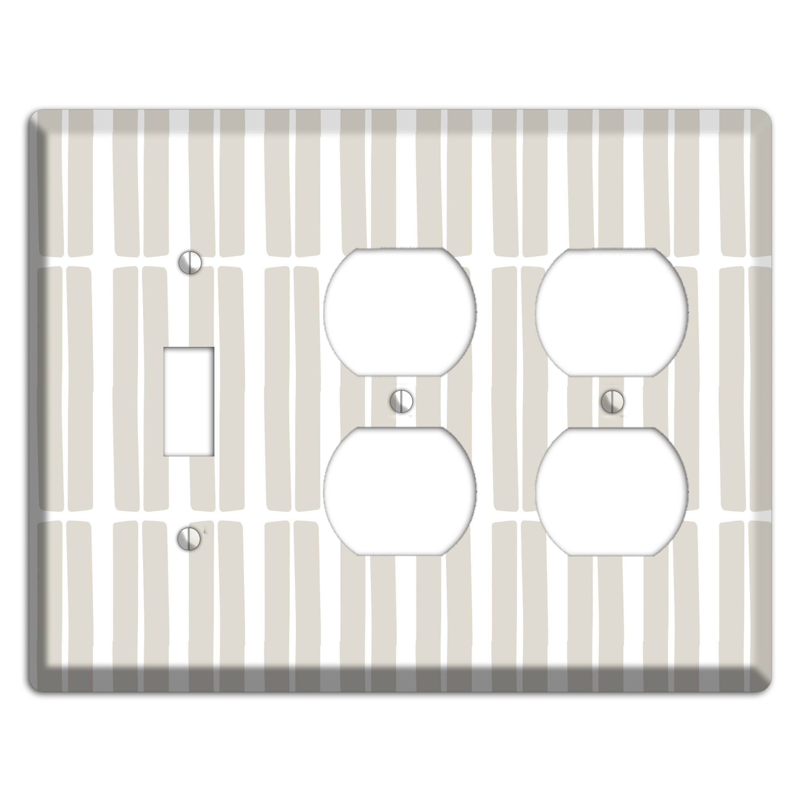 Simple Scandanavian Style FF Toggle / 2 Duplex Wallplate