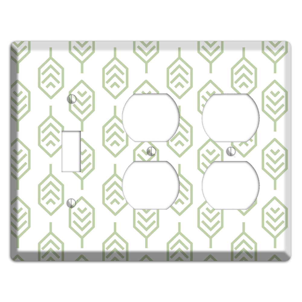Leaves Style S Toggle / 2 Duplex Wallplate