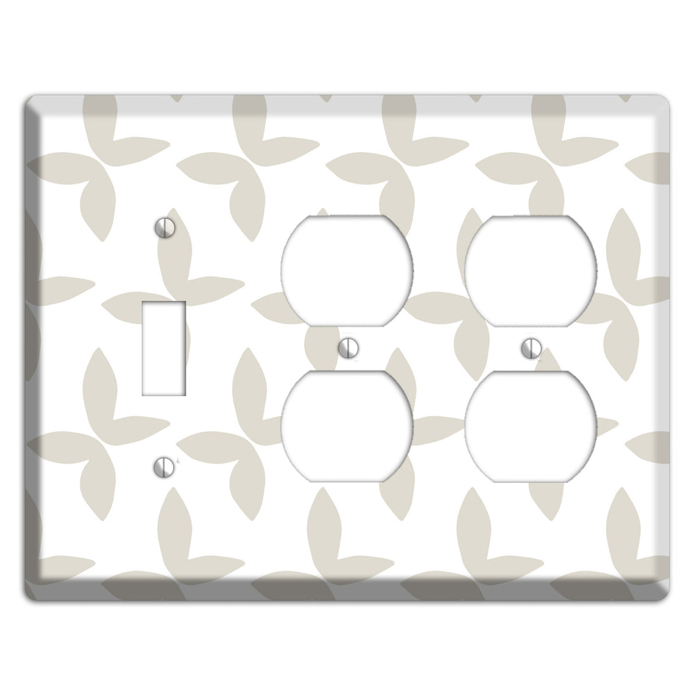 Simple Scandanavian Style O Toggle / 2 Duplex Wallplate