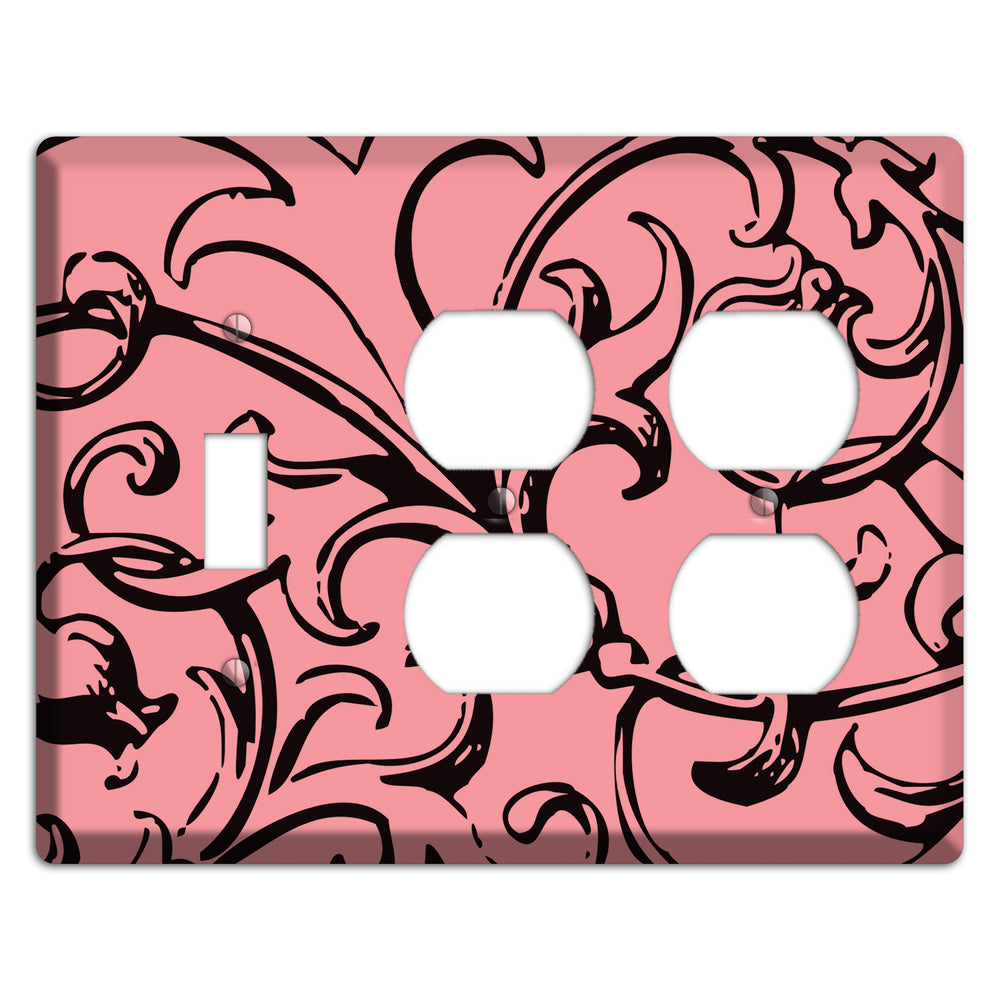 Victorian Salmon Toggle / 2 Duplex Wallplate
