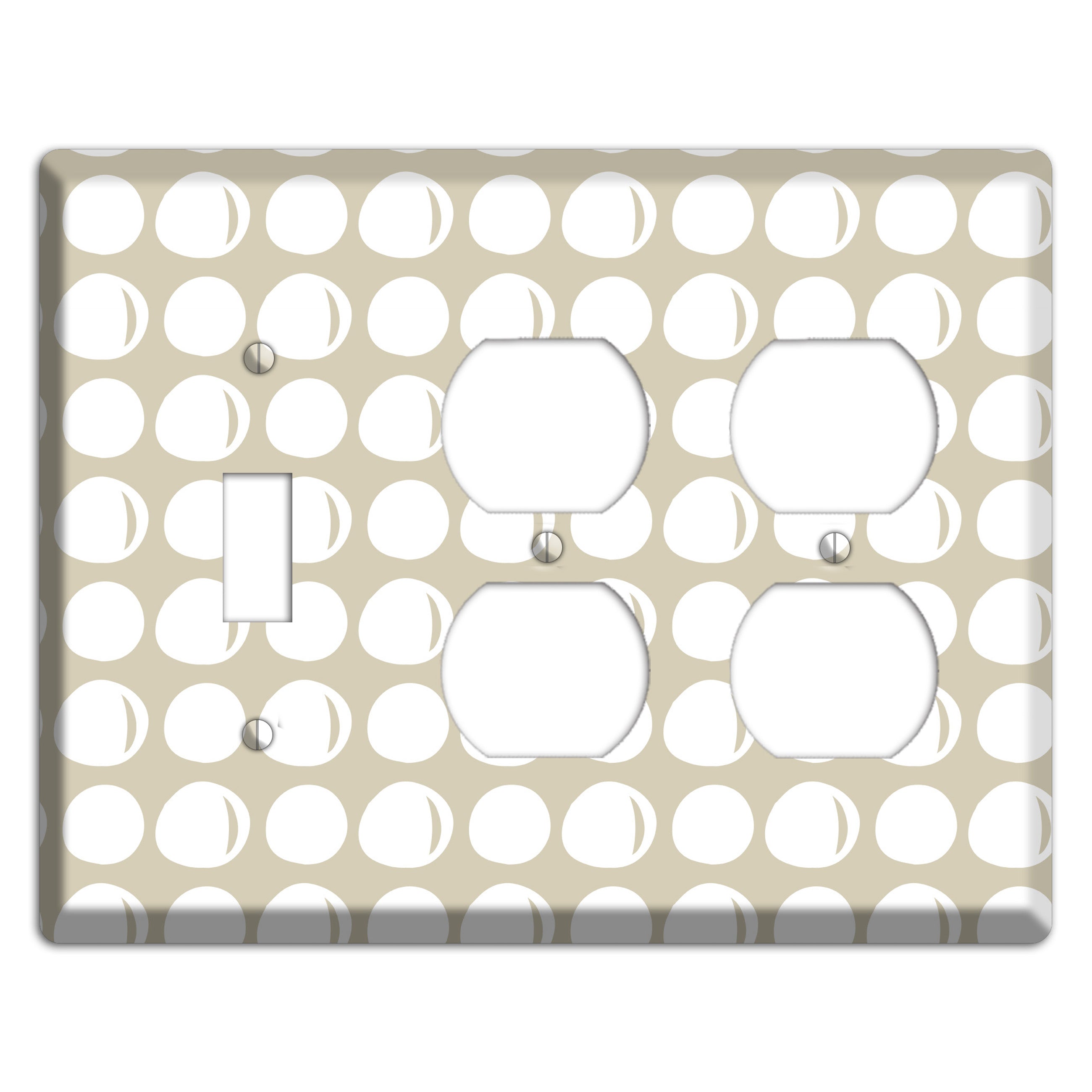 Simple Scandanavian Style KK Toggle / 2 Duplex Wallplate