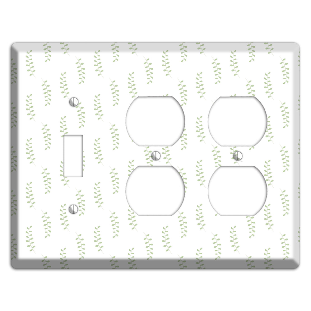 Leaves Style AA Toggle / 2 Duplex Wallplate
