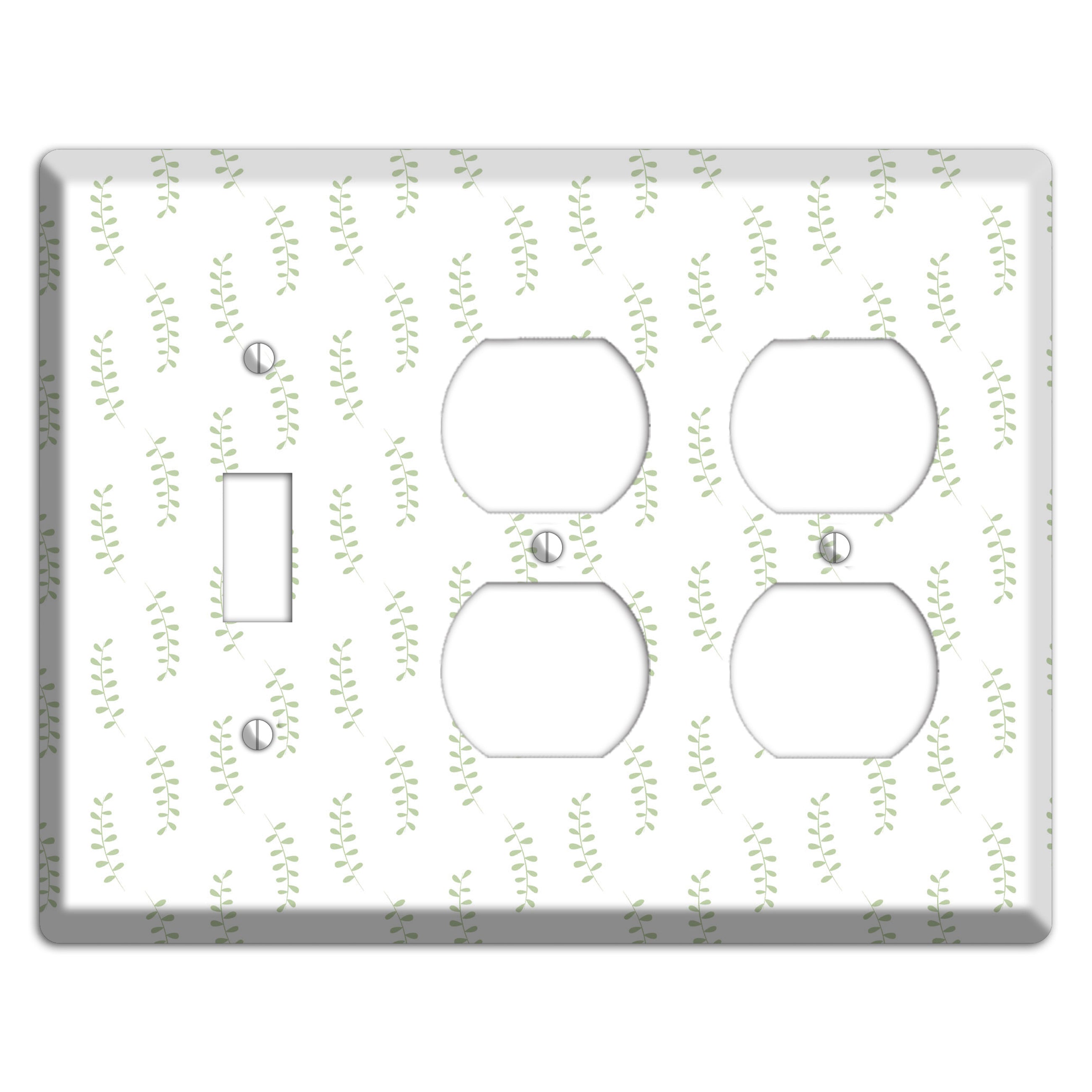 Leaves Style AA Toggle / 2 Duplex Wallplate