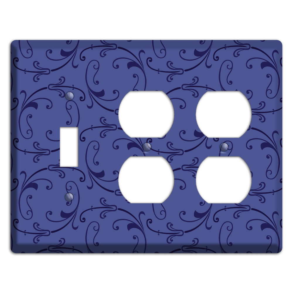 Green and Brown Argyle Toggle / 2 Duplex Wallplate