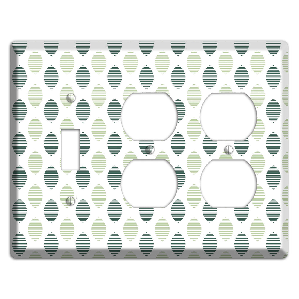 Leaves Style A Toggle / 2 Duplex Wallplate