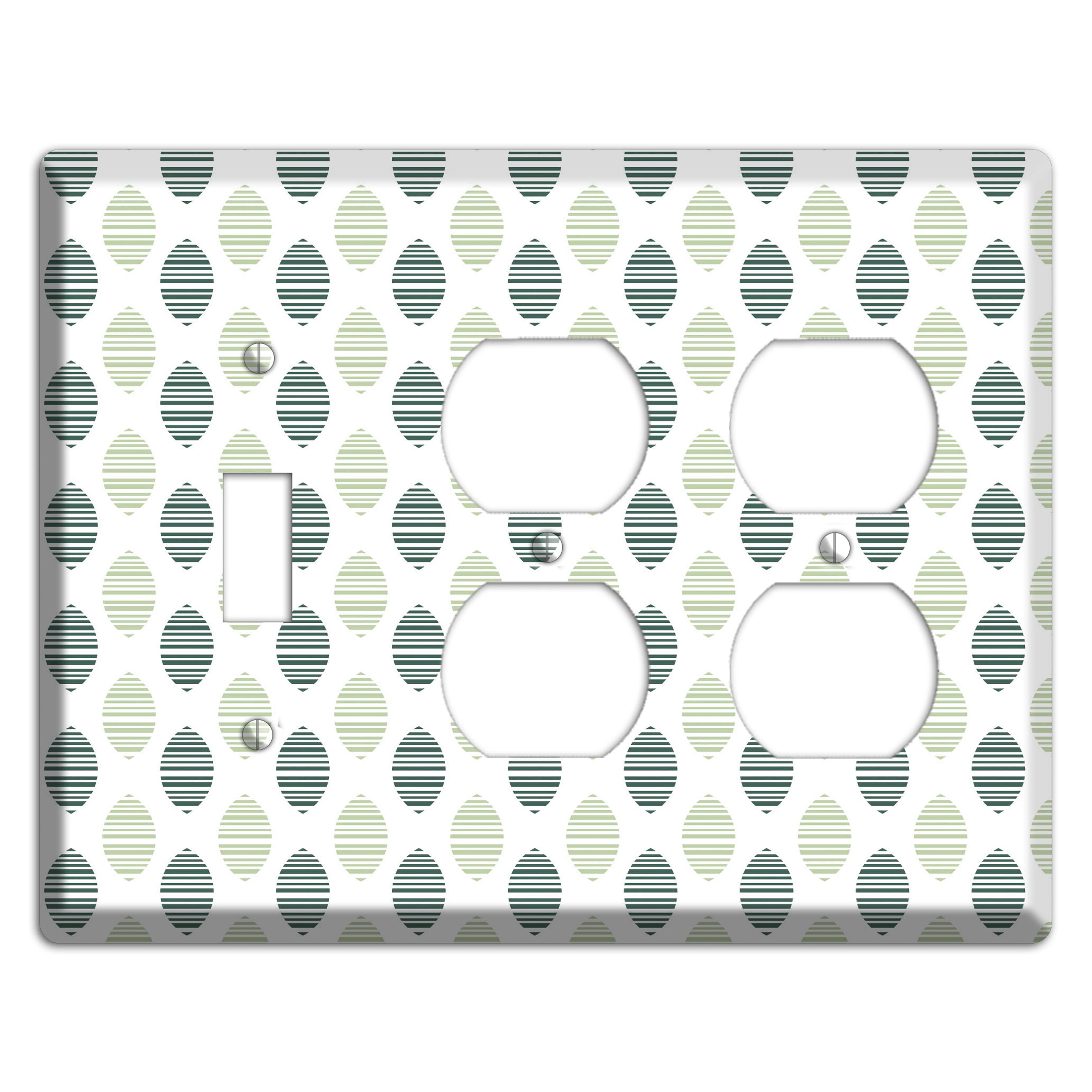 Leaves Style A Toggle / 2 Duplex Wallplate