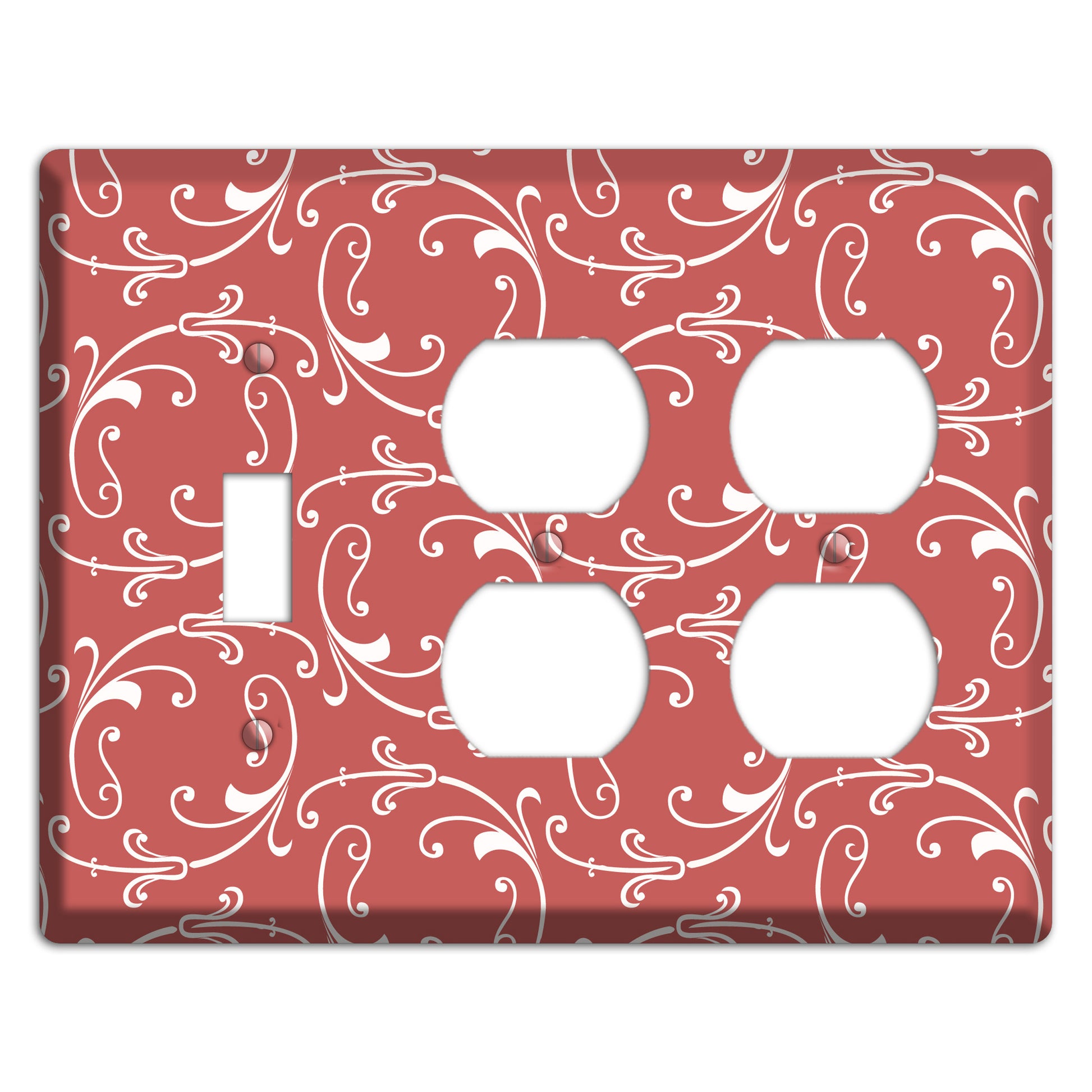 Brick Victorian Sprig Toggle / 2 Duplex Wallplate