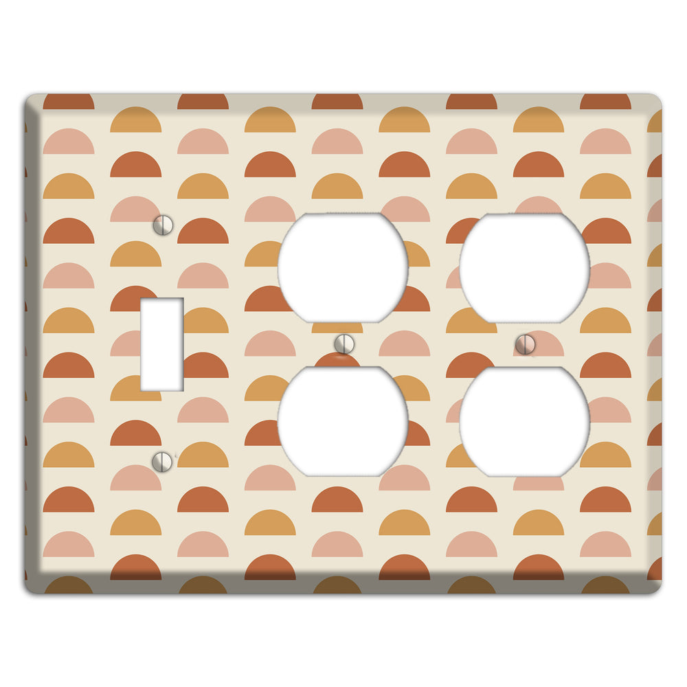 Peachy Half Moons Toggle / 2 Duplex Wallplate
