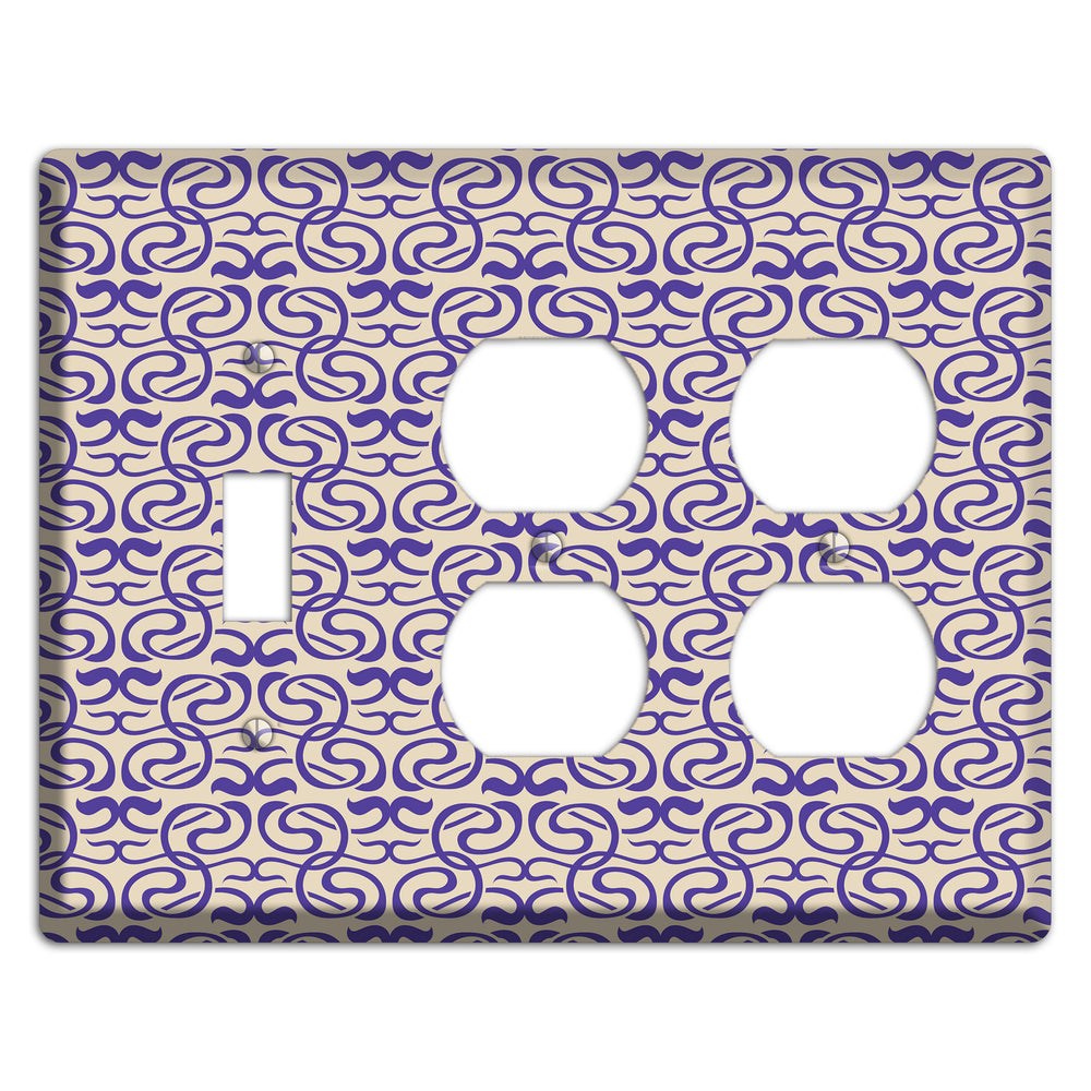 Nouveau Swirls Toggle / 2 Duplex Wallplate
