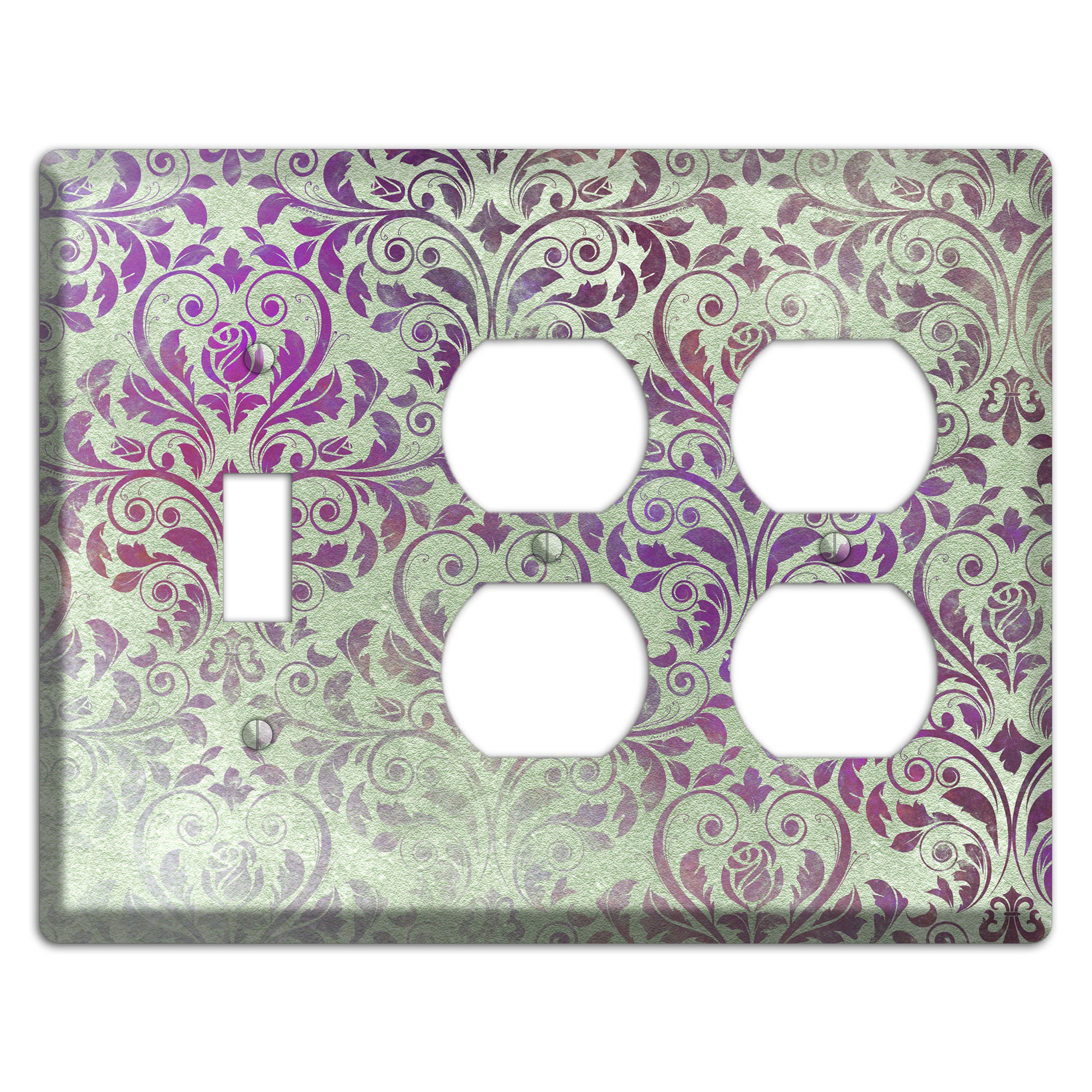 Venus Whimsical Damask Toggle / 2 Duplex Wallplate