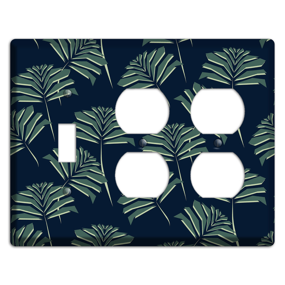 Leaves Style C Toggle / 2 Duplex Wallplate