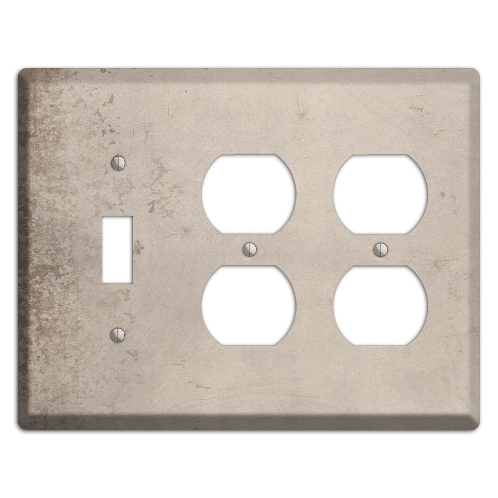 Sisal Vintage Grunge Toggle / 2 Duplex Wallplate
