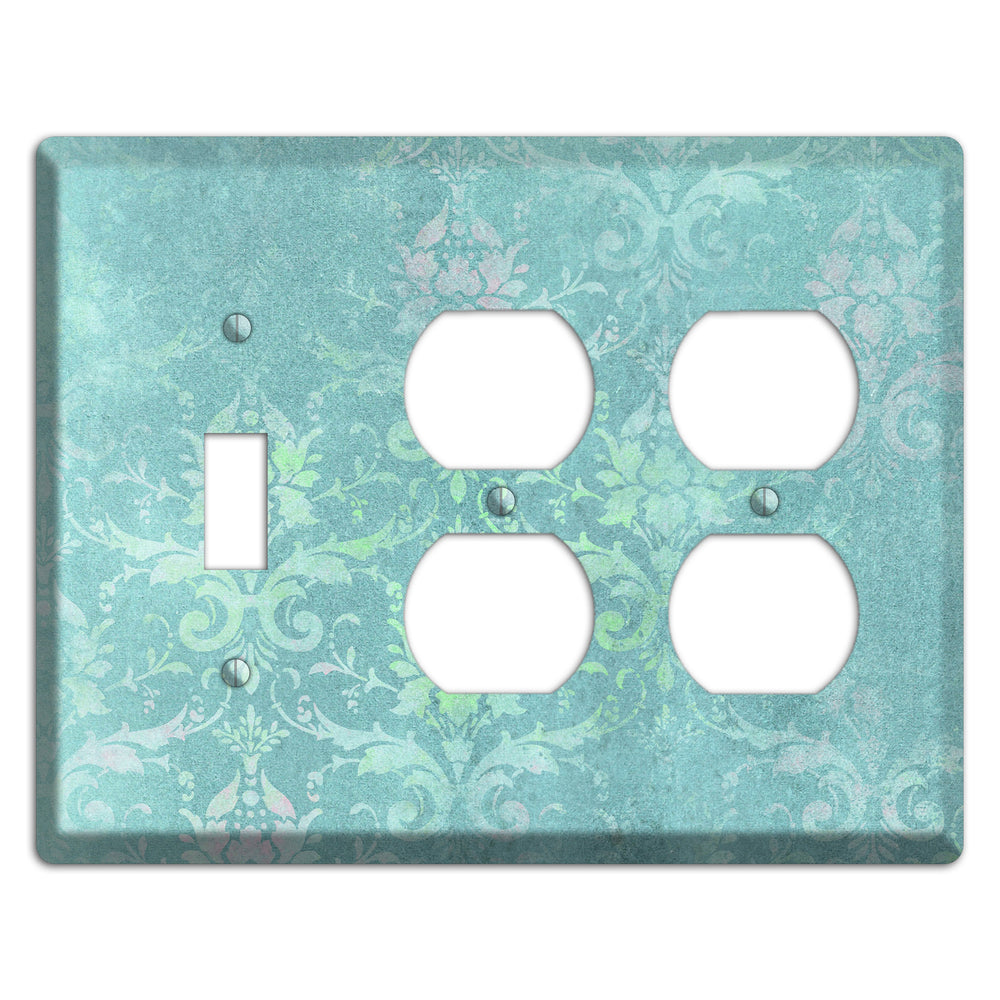 Logan Whimsical Damask Toggle / 2 Duplex Wallplate