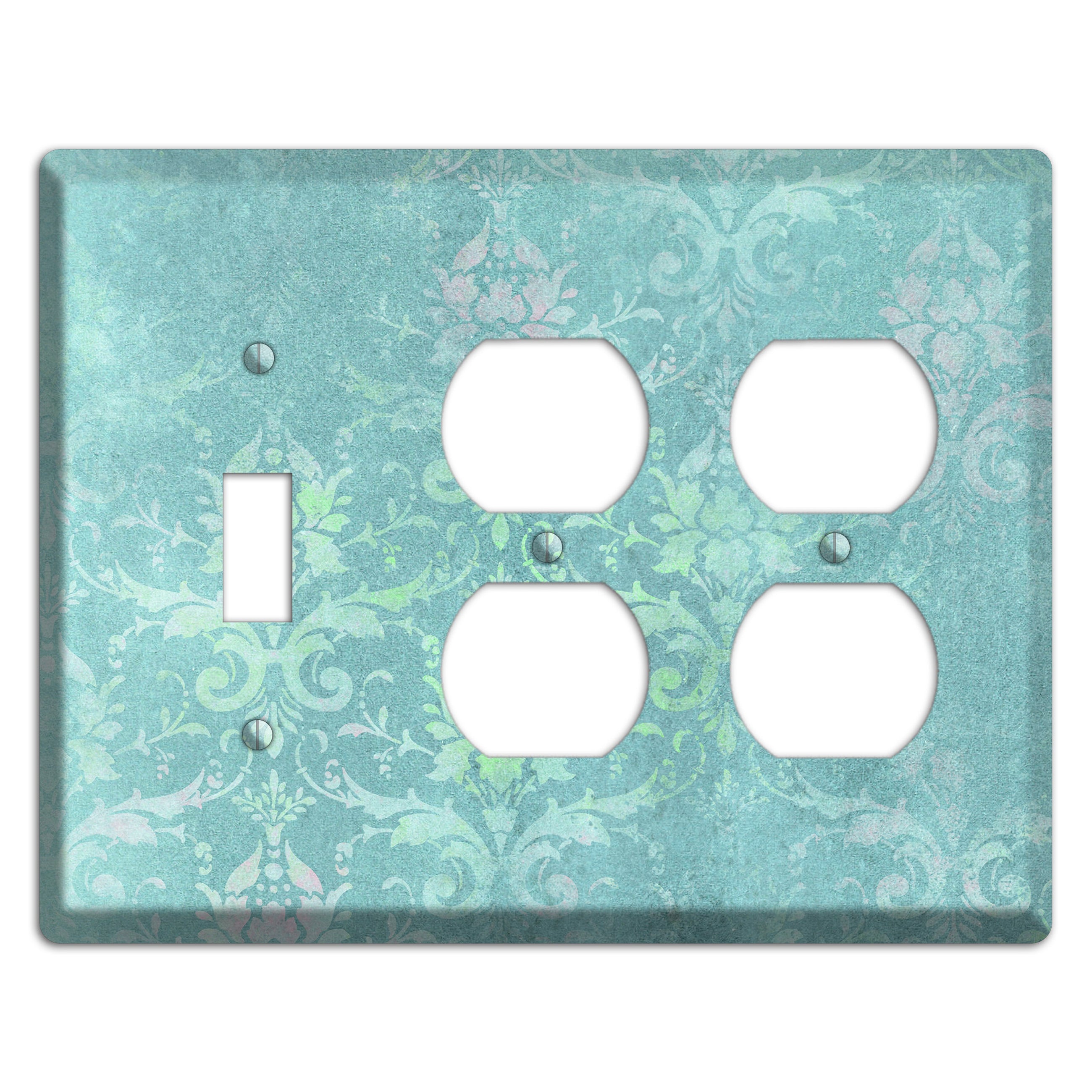 Logan Whimsical Damask Toggle / 2 Duplex Wallplate