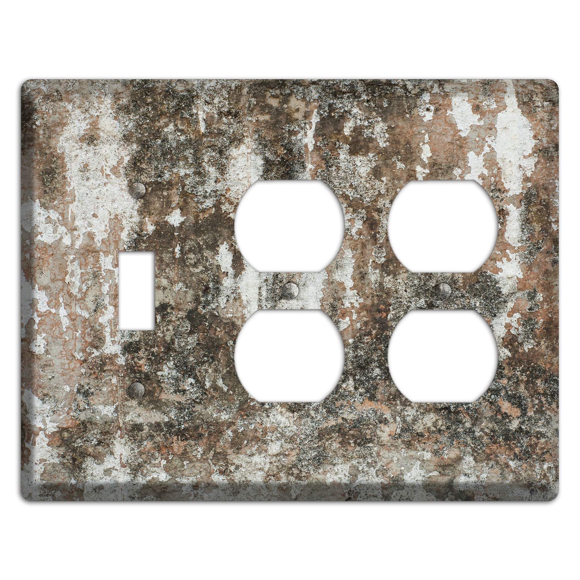 Old Concrete 10 Toggle / 2 Duplex Wallplate