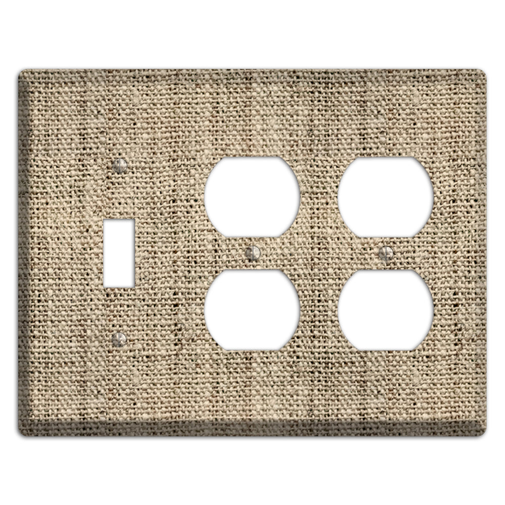 Hillary Burlap Toggle / 2 Duplex Wallplate