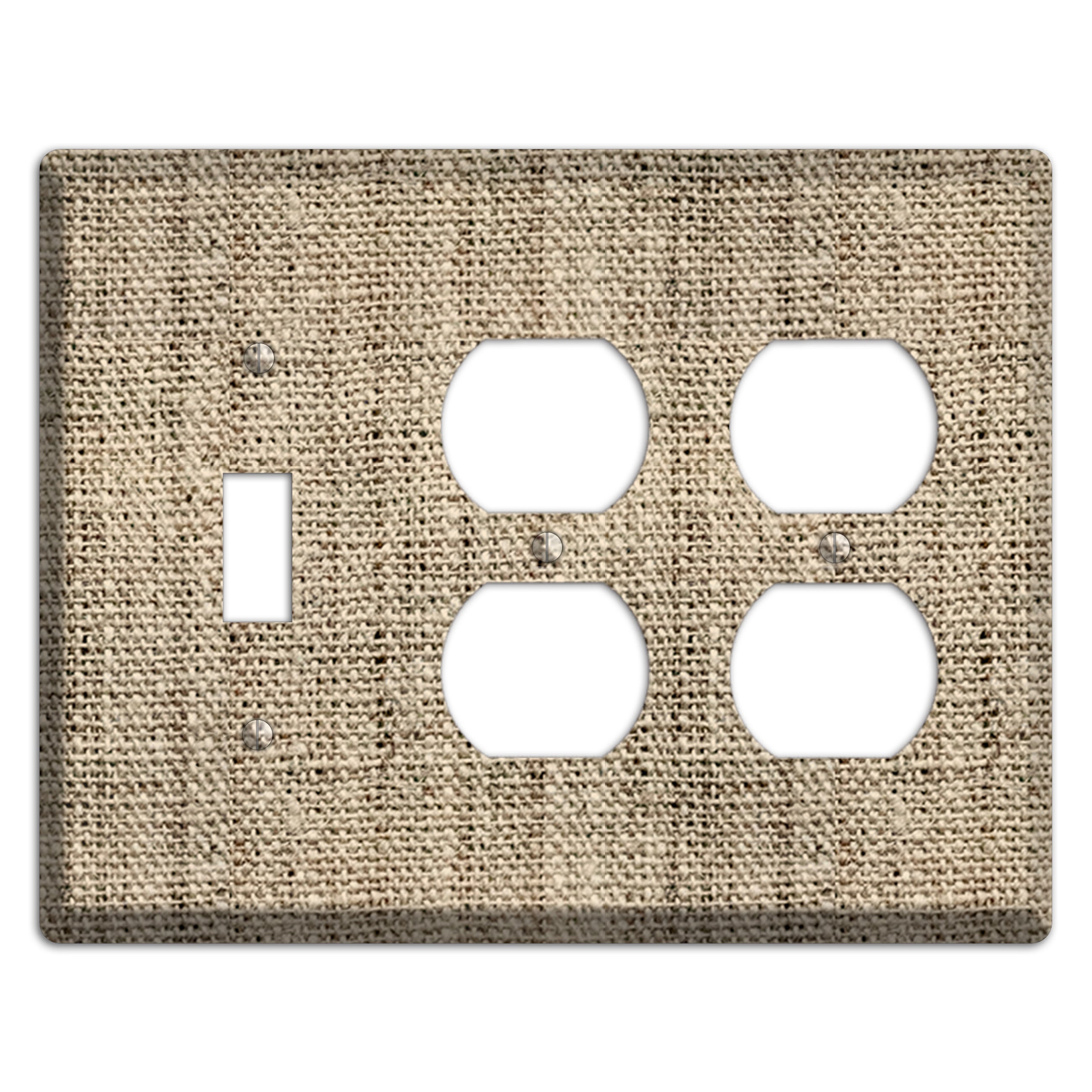 Hillary Burlap Toggle / 2 Duplex Wallplate